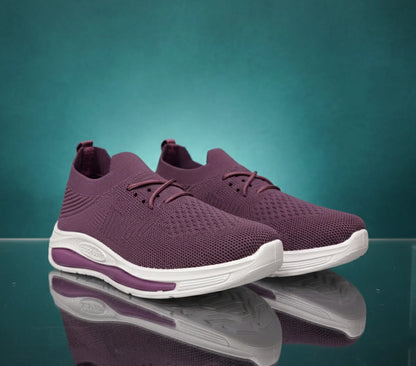 Hsquare Lilly.28 Walking Shoes For Women (Purple , 6