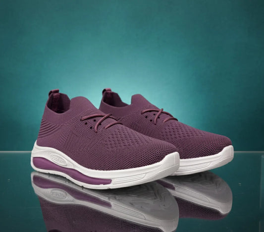 Hsquare Lilly.28 Walking Shoes For Women (Purple , 6